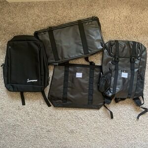 Lot of 4 Journeyman Travel Bags (New) Black 2 Backpacks/Duffel Bag/Tote